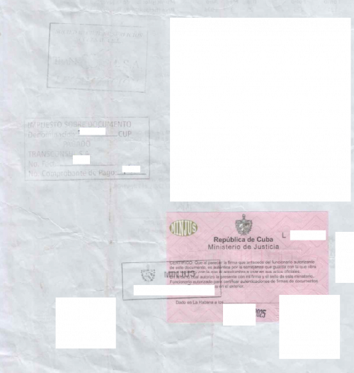 Certificación de Nacimiento Kuba