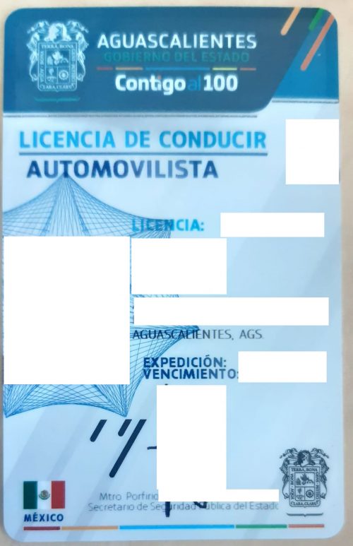 Führerschein Mexiko Aguascalientes