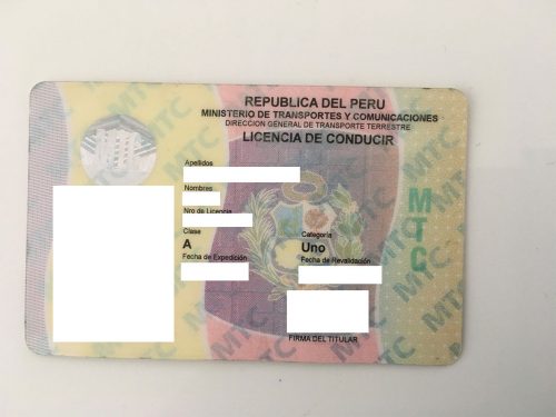 Führerschein Peru