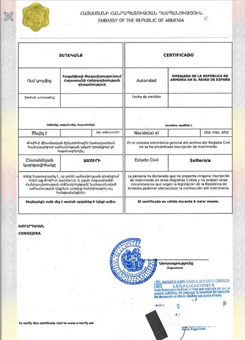 Certificación de capacidad legal para contraer matrimonio Kuba Boyeros La Habana