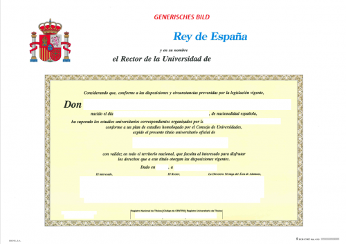 Título "Rey" Spanien