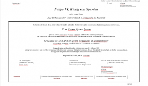 Titel Graduado/a Spanien Complutense