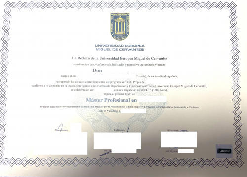 Máster Profesional Universidad Europea Miguel de Cervantes