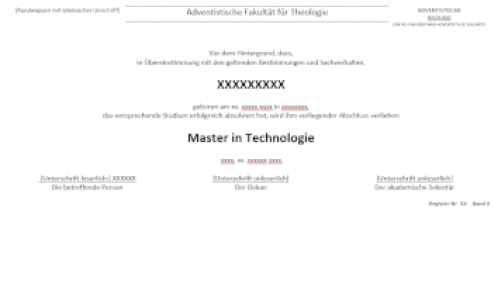 Master Centro Universitario Adventista Sagunto