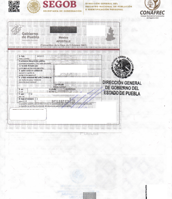 Apostille Puebla