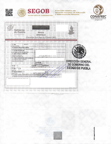 Apostille Puebla