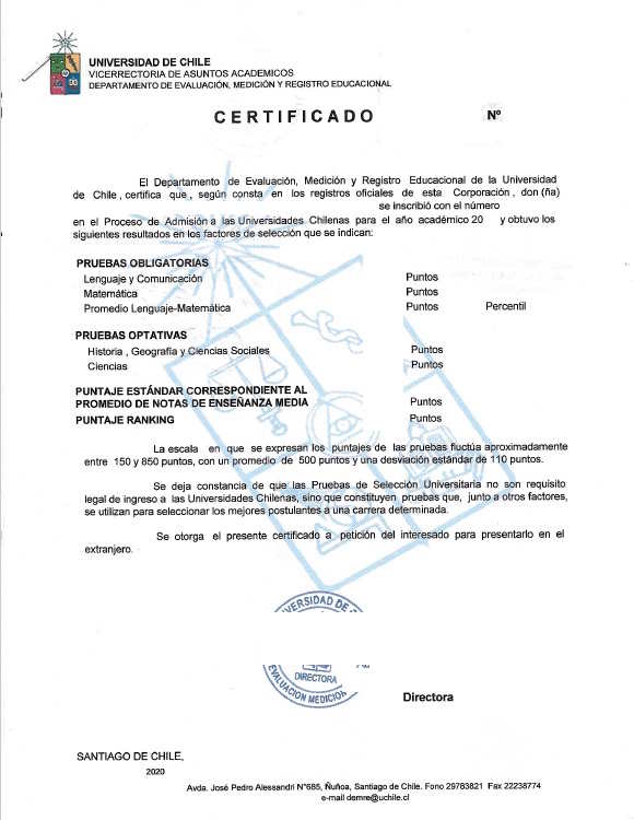 Proceso de admisión a las universidades chilenas DEMRE Chile
