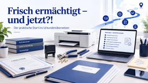 Frisch ermächtigt beeidigt als Urkundenübersetzer