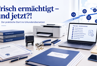 Frisch ermächtigt beeidigt als Urkundenübersetzer