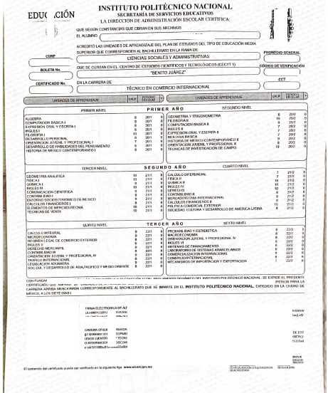 Bachillerato Técnico en Comercio Internacional Mexiko